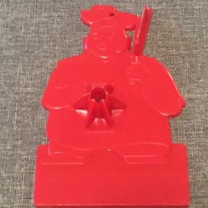 Vintage Lil Chef Garnish Juice Cleaver gadget Remembrance St Paul MN Red Plastic